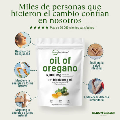 Cápsulas de Aceite de Orégano (Pack de 180 Cápsulas)