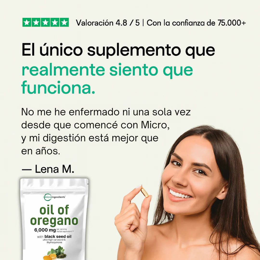 Cápsulas de Aceite de Orégano (Pack de 180 Cápsulas)
